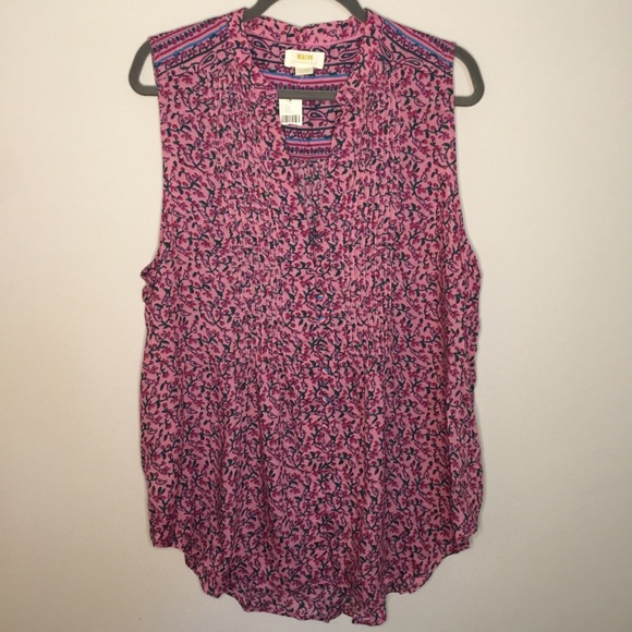 Anthropologie Tops - NWT- Anthropologie Maeve Floral Sleeveless Blouse